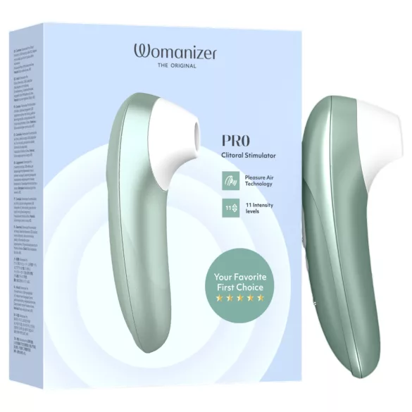 Womanizer Pro - stimulátor klitorisu s tlakové vlny (zelený)