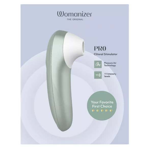 Womanizer Pro - stimulátor klitorisu s tlakové vlny (zelený)