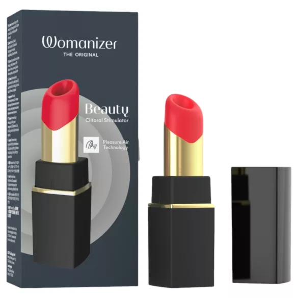 Womanizer Beauty - stimulátor klitorisu s tlakovými vlnami ve tvaru rtěnky (černý)