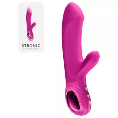   Fun Factory Bi Stronic Embrace - přirážející vibrátor s klitorálním raménkem (růžový)
