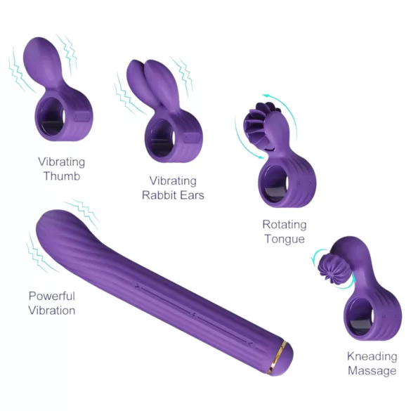 Magic Stick S1 - vibrátor s více funkcemi - fialový
