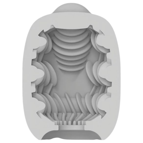 VIBEGGS Ribs Delight - vibrační vajíčko masturbátor (bílé)