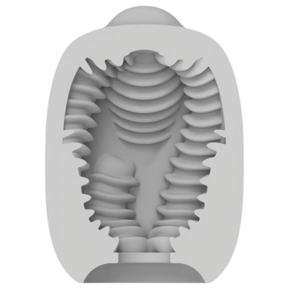 VIBEGGS Twisty Tongues - vibrační vajíčko masturbátor (bílé)