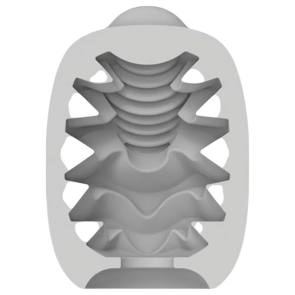 VIBEGGS Candy Curves - vibrační vajíčko masturbátor - bílá