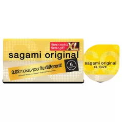   Sagami Original 0,02 XL - kondom - extra velký - 61mm - 6 ks