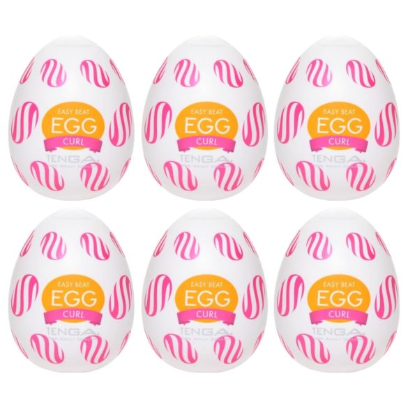 TENGA Egg Curl - sada 6 masturbačních vajíček