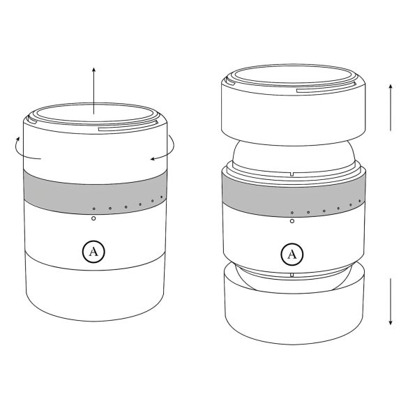 Arcwave Voy - masturbátor pro muže - rotační a stahovací - černý
