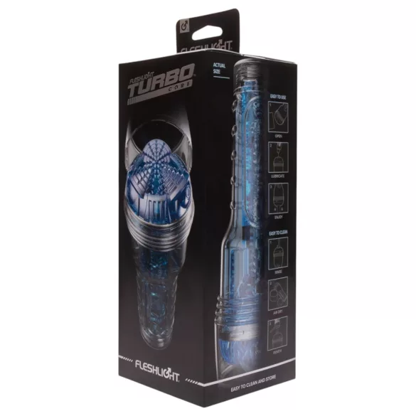 Fleshlight Turbo Core - masturbátor sání - modrá
