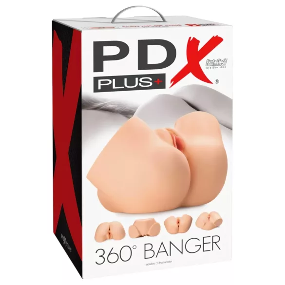 PDX - realistický torzo masturbátor - přírodní barva