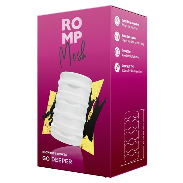 ROMP Mosh - flexibilní cestovní masturbátor (průhledný)