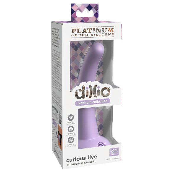 Dillio Curious Five - fialový přísavný dildo (15cm)