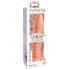 Dillio Wild Thing - vroubkované dildo (19cm) - oranžové