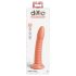 Dillio Wild Thing - vroubkované dildo (19 cm) - oranžové