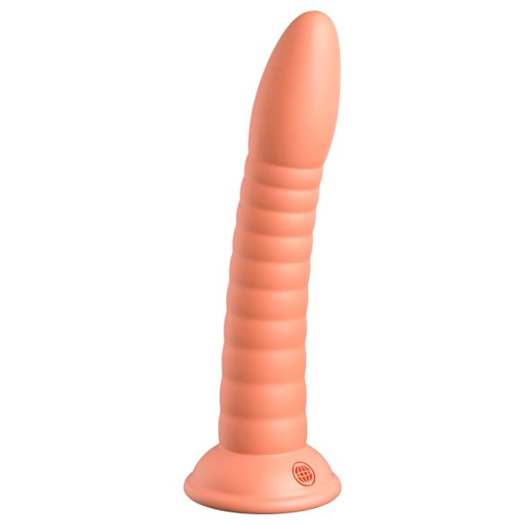 Dillio Wild Thing - vroubkované dildo (19 cm) - oranžové
