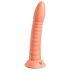 Dillio Wild Thing - vroubkované dildo (19 cm) - oranžové