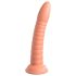 Dillio Wild Thing - vroubkované dildo (19 cm) - oranžové