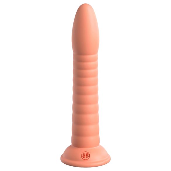 Dillio Wild Thing - vroubkované dildo (19 cm) - oranžové