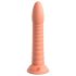 Dillio Wild Thing - vroubkované dildo (19cm) - oranžové