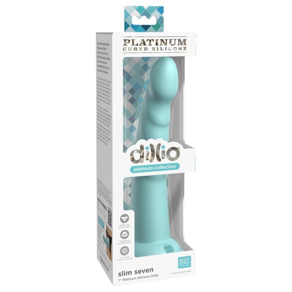 Dillio Slim Seven - přísavný stimulátor (20 cm) - tyrkysový