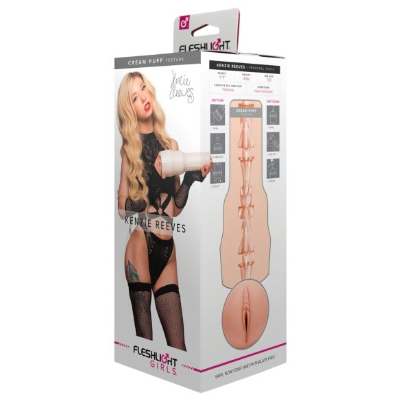 Fleshlight Kenzie Reeves Creampuff - realistická umělá vagína (nat.)