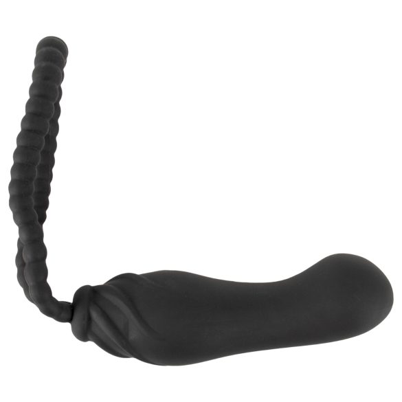 Černý Samet Dokonalé Padnutí - připínací dildo (černé)