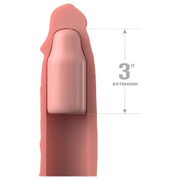 X-TENSION Elite 3 - návlek na penis na míru - tělová barva