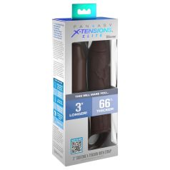 X-TENSION Elite 3 - návlek na penis s kroužkem - hnědý