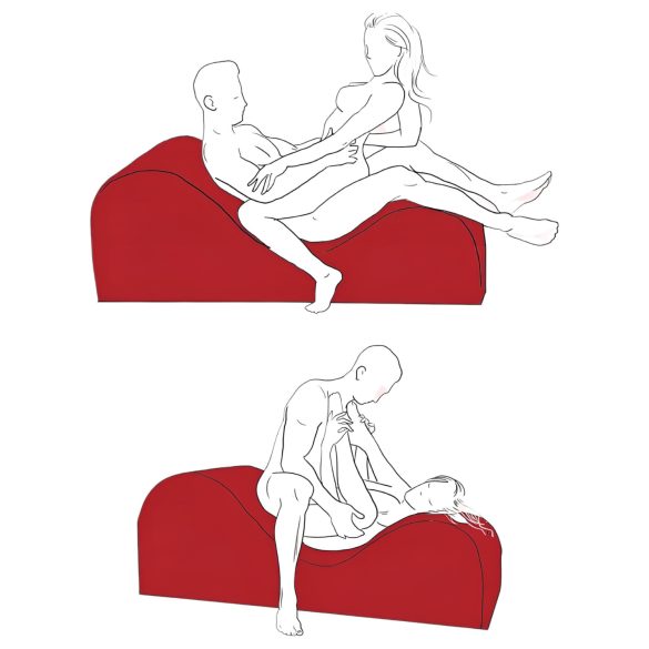 Liberator Esse Lounger - variabilní erotická pohovka - 3 díly (červená)