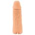 Nature Skin - návlek a masturbátor - 18 cm (přírodní)
