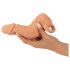 Nature Skin - návlek a masturbátor - 18 cm (přírodní)