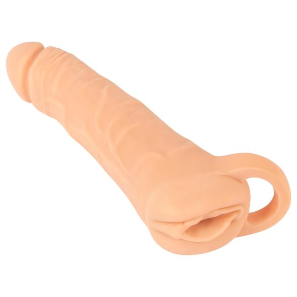 Nature Skin - 2v1 umělá vagína a penisový návlek - 23cm (přírodní)