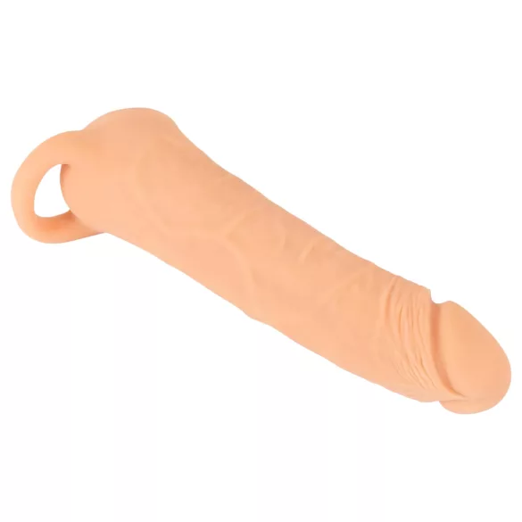 Nature Skin - masturbátor a návlek na penis 2v1 - 23 cm - tělová barva