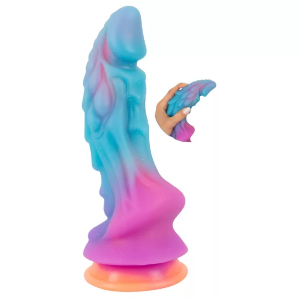 Beasty Cocks - dildo mimozemšťan - silikon - modro-oranžový
