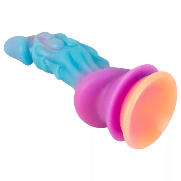 Beasty Cocks - dildo mimozemšťan - silikon - modro-oranžový