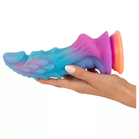 Beasty Cocks - dildo mimozemšťan - silikon - modro-oranžový
