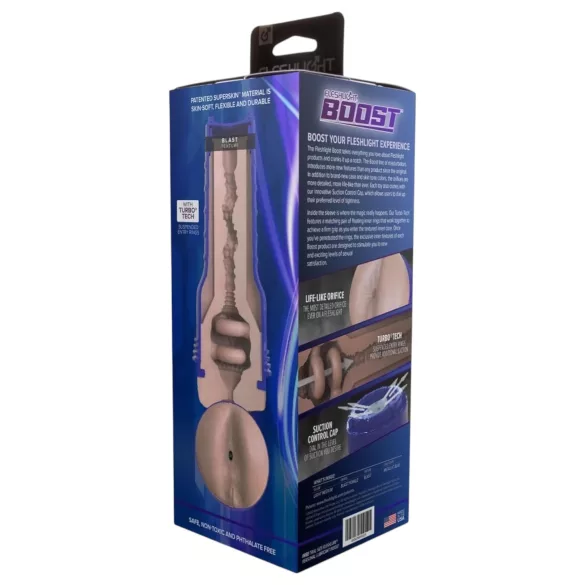 Fleshlight Boost Blast - realistický anální masturbátor - tělová barva