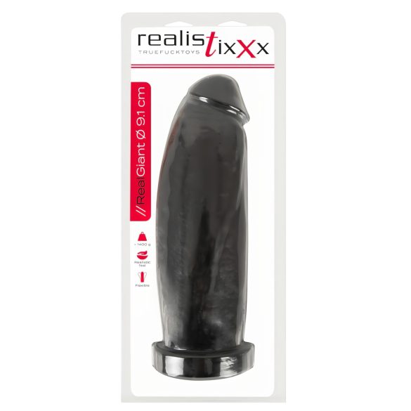 Realistixxx Real Giant - obří dildo - 30 cm (černé)
