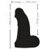 Realistixxx Skutečný Obr - dildo s varlaty - 22 cm (černé)