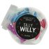 Bláznivý Willy - přísavkový silikonový dildo - 12 ks (barevné)