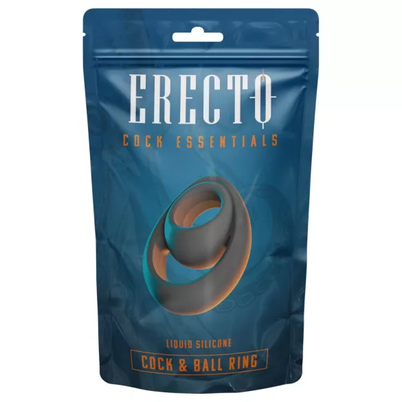 Erecto - erekční kroužek na penis a varlata - černý
