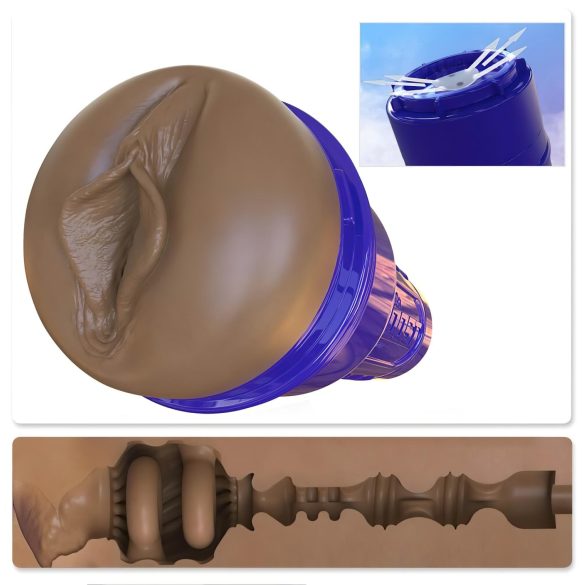 Fleshlight Boost Bang - realistická hnědá vagína masturbátor