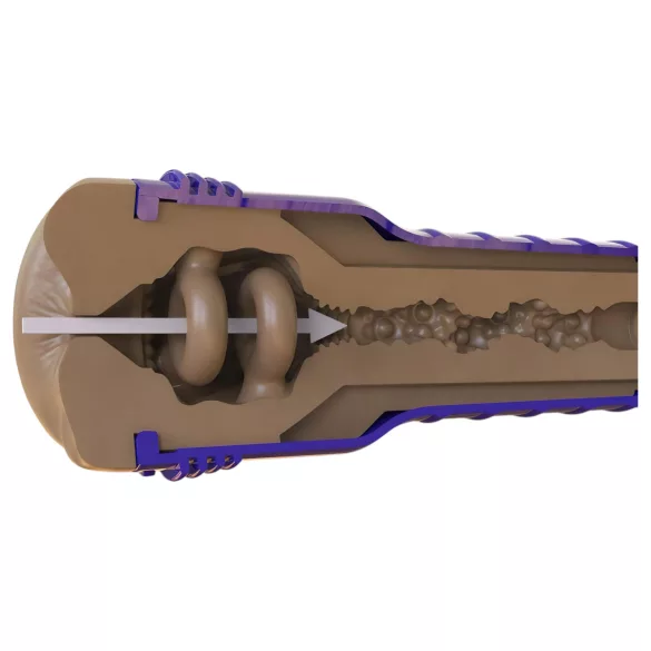 Fleshlight Boost Blast - realistický anální masturbátor - hnědá