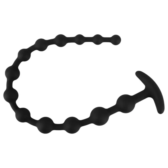 Black Velvets - anální dildo s kuličkami - černé