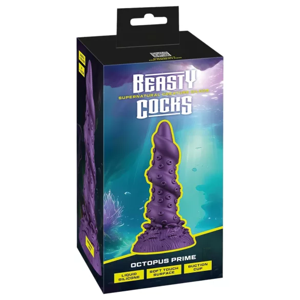 Beasty Cocks - dildo ve tvaru chobotnice - realistický - fialová