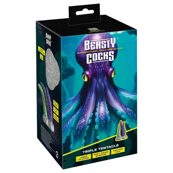 Beasty Cocks - dildo tripple chapadlo - silikon