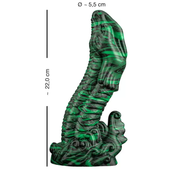 Beasty Cocks Lizard Peak - dildo ve tvaru ještěřího penisu - zeleno-černý