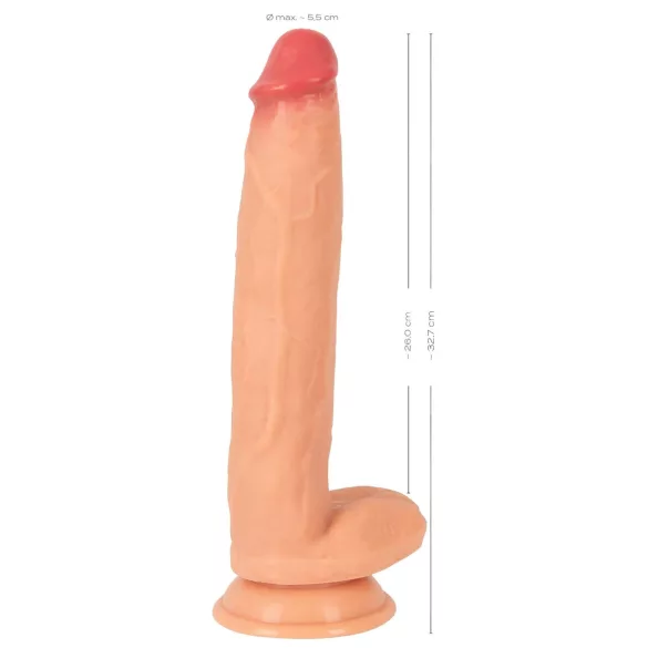 Realistixxx - realistický dildo s varlaty - extra velký - tělová barva