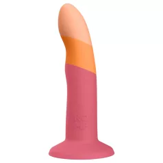   ROMP Dizi - flexibilní silikonové dildo - růžovo-oranžové
