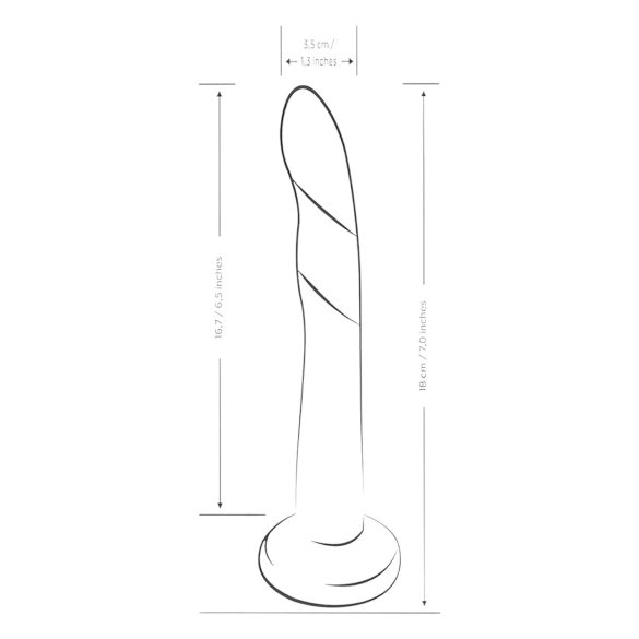 ROMP Dizi - flexibilní silikonové dildo - růžovo-oranžové