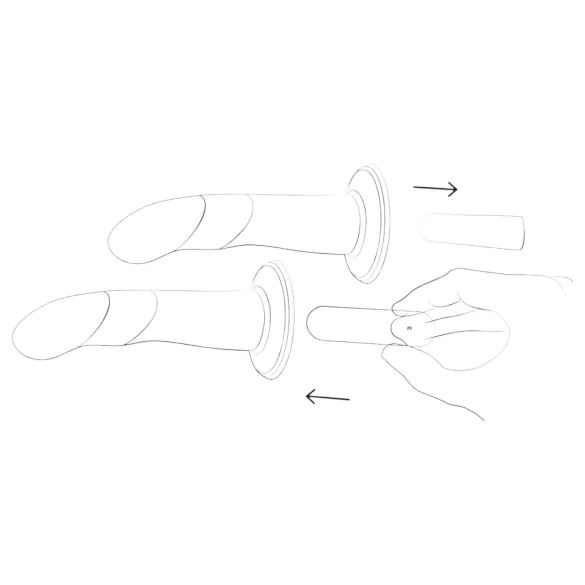 ROMP Piccolo - flexibilní silikonové dildo - modro-fialové